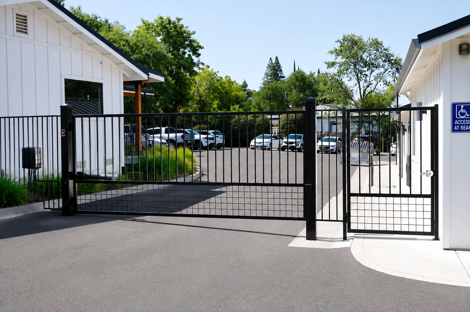 Commercial 14-Ft Swing Gate & Access Control